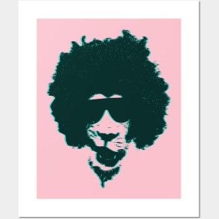 Groovin' Lion - Green Posters and Art